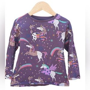 Next unicorns & peace signs printed top for girls